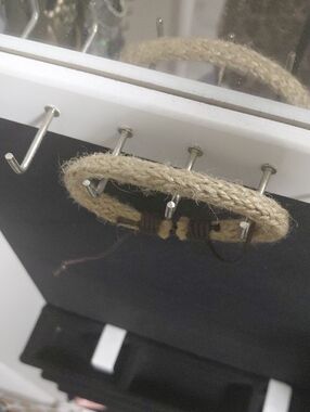 Braided Jute Wrap Bracelet in Natural Beige